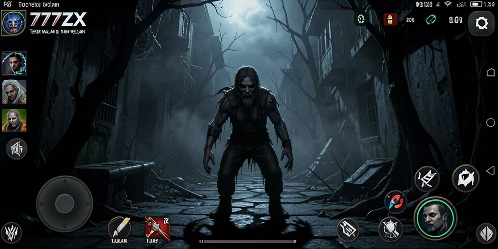 Gameplay menegangkan dan menakutkan dalam 777ZX.