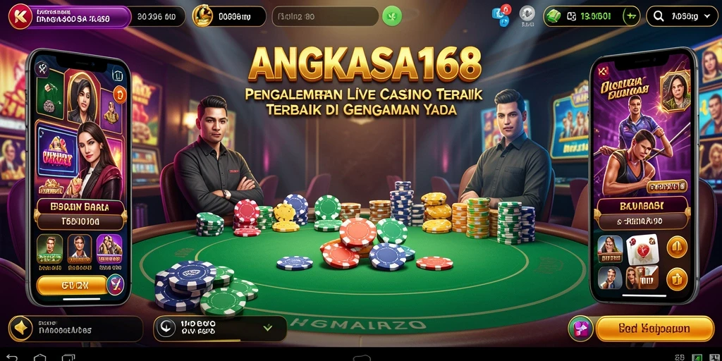 Tampilan gameplay Live Casino yang mengesankan di ANGKASA168.