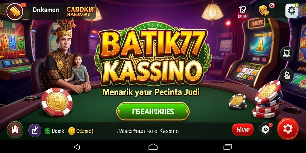 Tampilan gameplay Kasino yang menarik dan penuh warna di BATIK77.