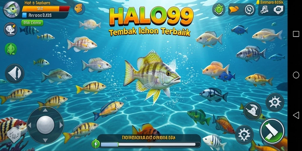 Tangkapan layar menampilkan aksi seru dalam game Tembak Ikan.