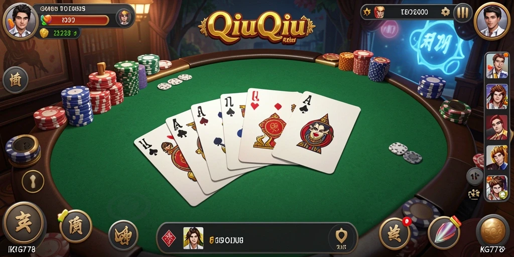 Screenshot gameplay QiuQiu yang seru dan interaktif.