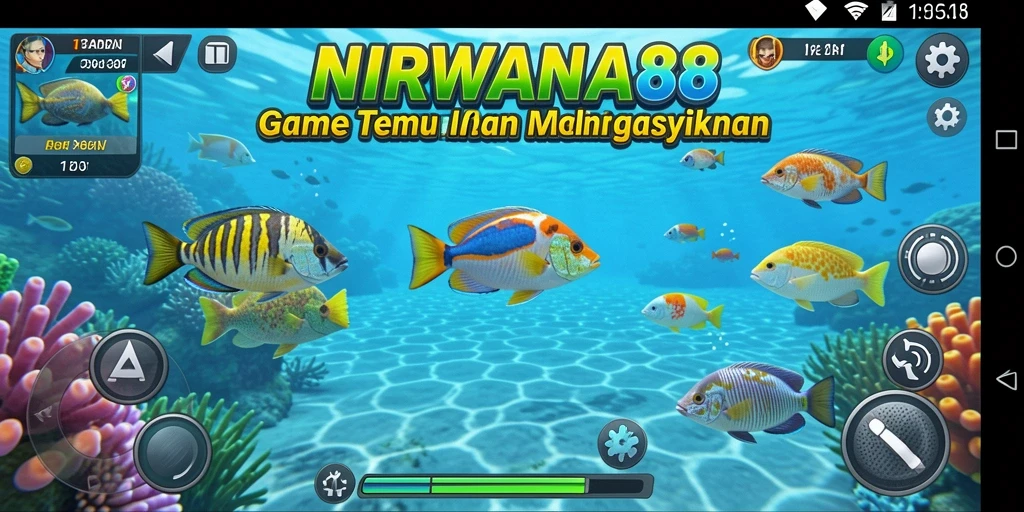 Tampilan gameplay NIRWANA88 saat menangkap ikan.