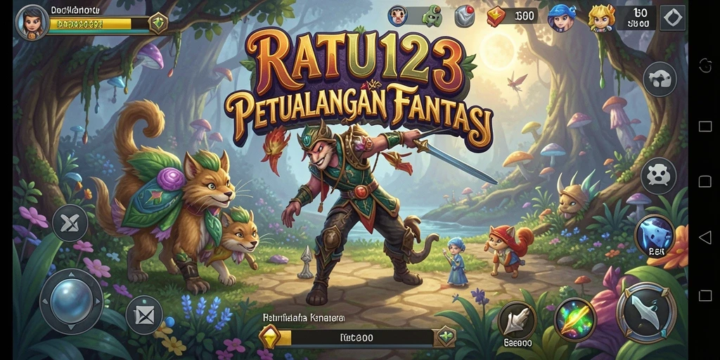 Screenshot gameplay menunjukkan aksi seru dan lingkungan indah.