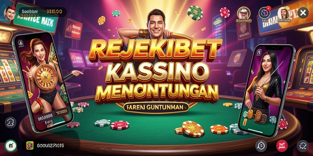 Tampilan gameplay REJEKIBET menampilkan suasana kasino yang menyenangkan dan interaktif.