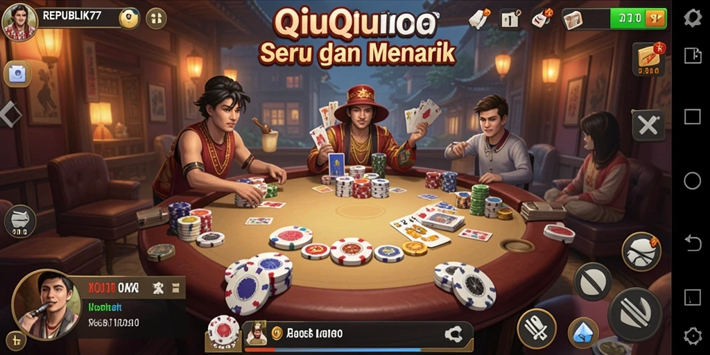 Tampilan permainan QiuQiu yang menarik di REPUBLIK77.