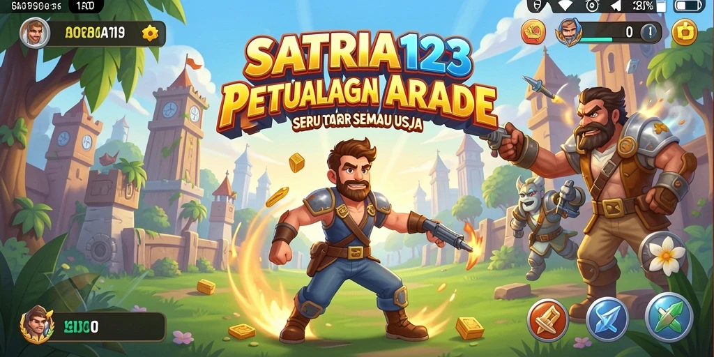 Screenshot gameplay <strong>SATRIA123</strong> yang menampilkan aksi seru dalam level arcade.