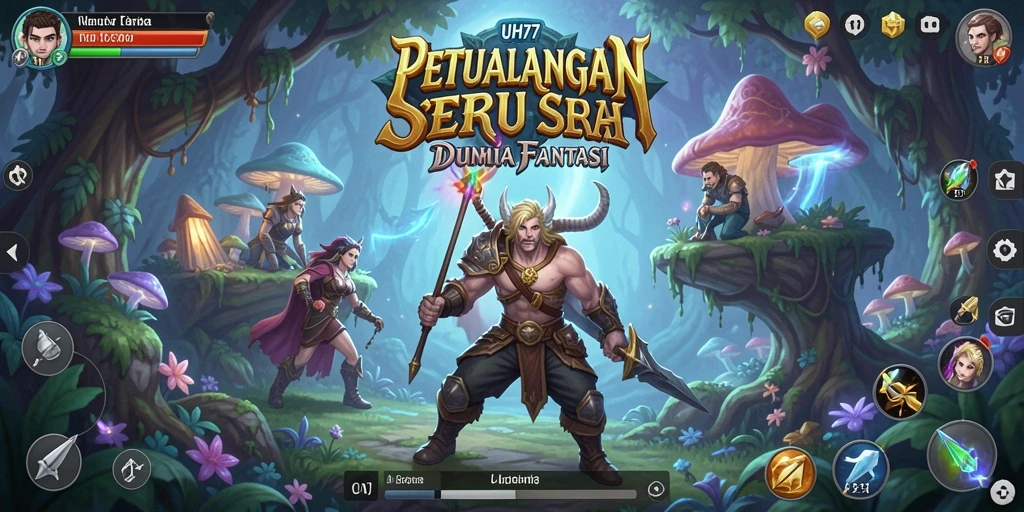 Screenshot UH77 menampilkan petualangan seru di dunia fantasi.